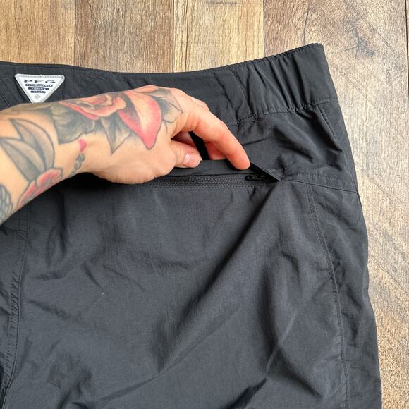 Columbia Fishing Pants Men's Size Large Black Cropped Lined Pockets 3559 - Picture 9 of 14
